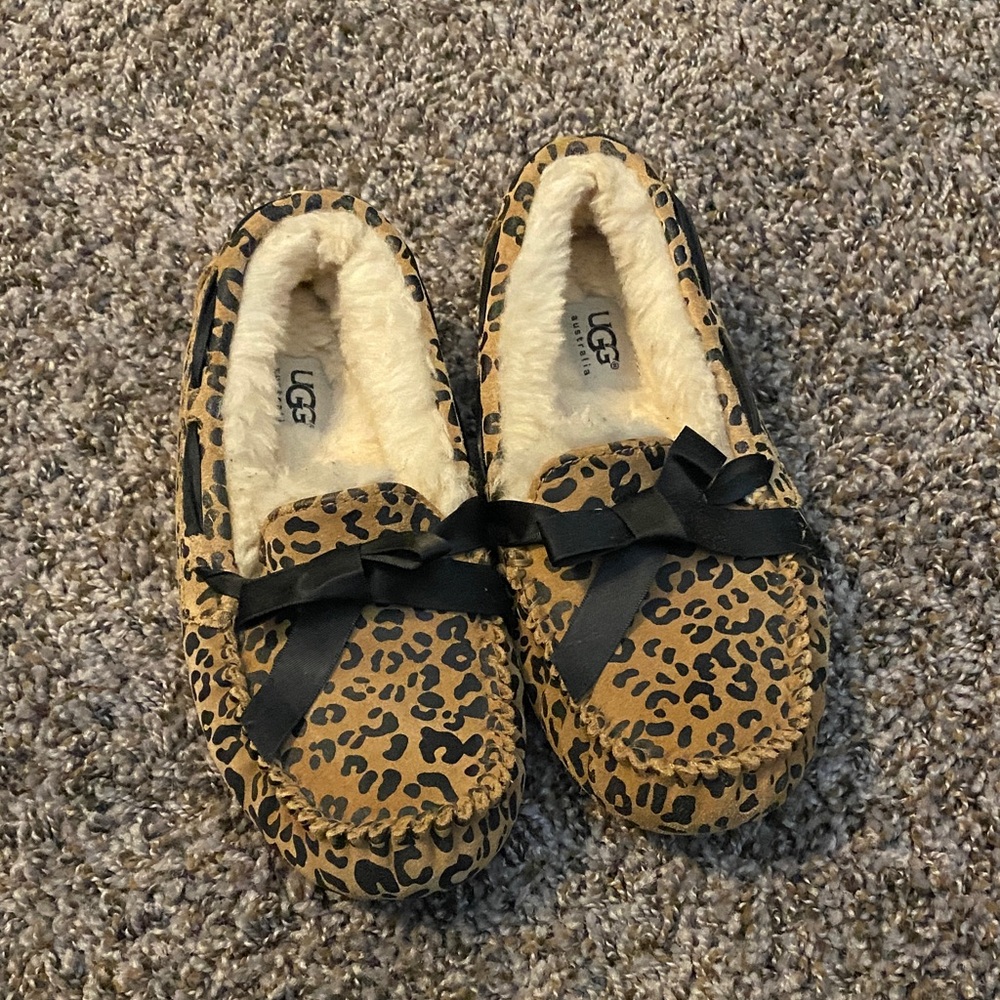 UGG Dakota Leopard Moccasin Slippers